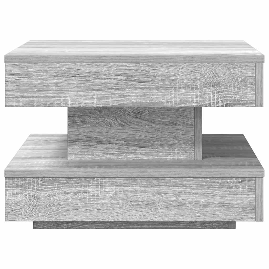 Salongbord 360-Graders Roterbart Grå Sonoma 50X50X34,5 Cm