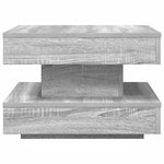 Salongbord 360-Graders Roterbart Grå Sonoma 50X50X34,5 Cm