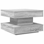 Salongbord 360-Graders Roterbart Grå Sonoma 50X50X34,5 Cm