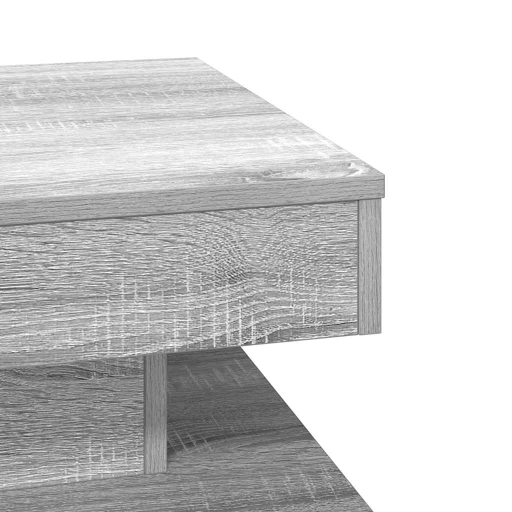 Salongbord 360-Graders Roterbart Grå Sonoma 50X50X34,5 Cm