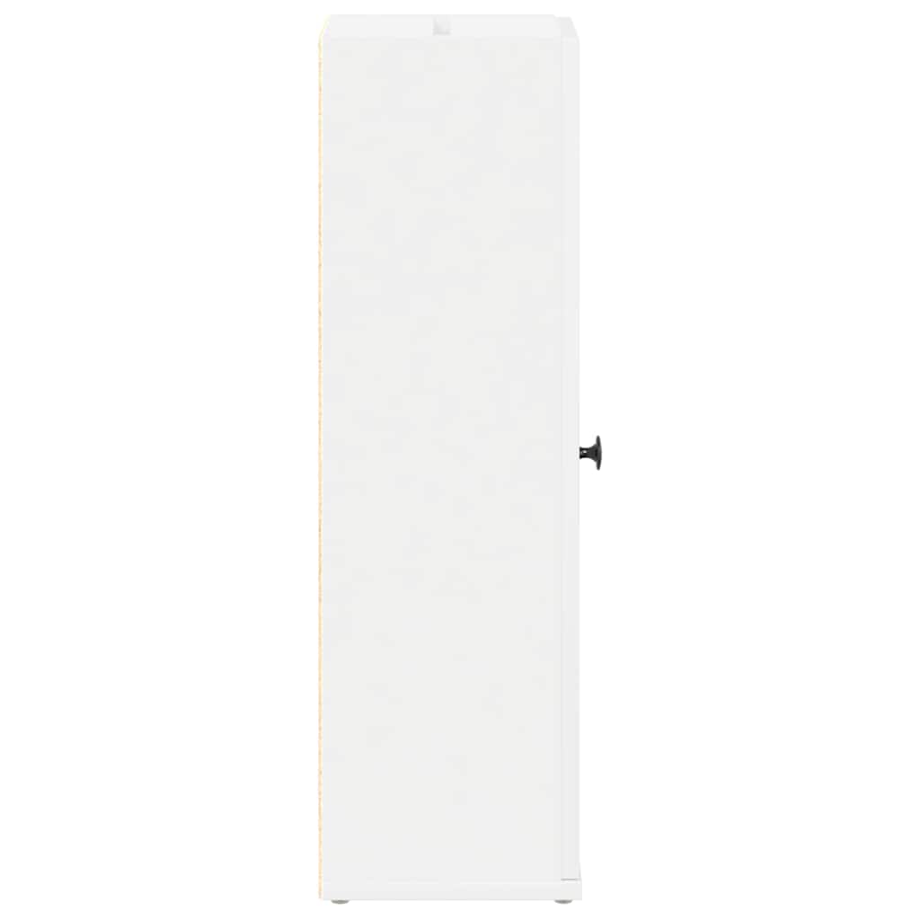 Baderomsskap Med Rulleholder Hvit 20,5X22X72 Cm