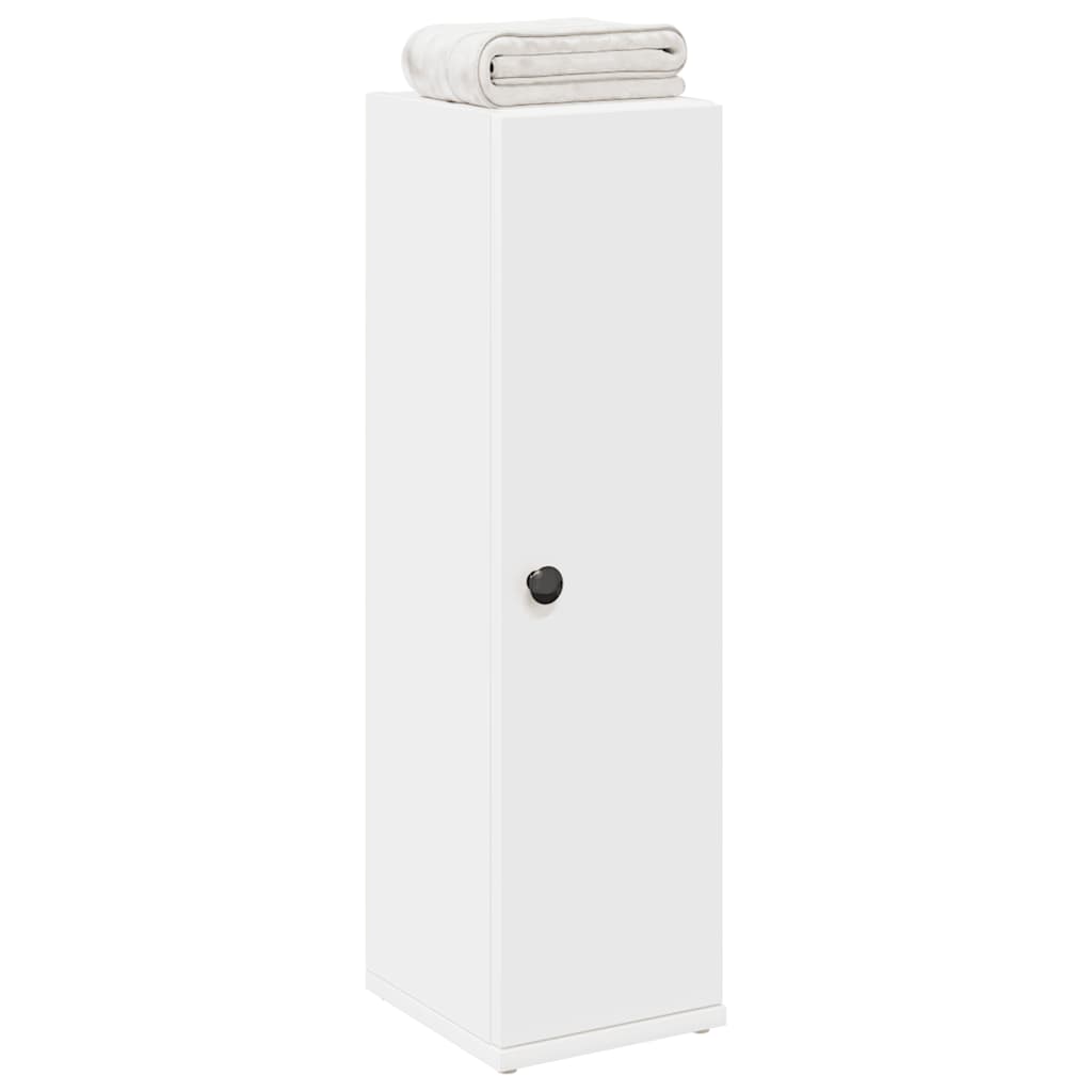 Baderomsskap Med Rulleholder Hvit 20,5X22X72 Cm