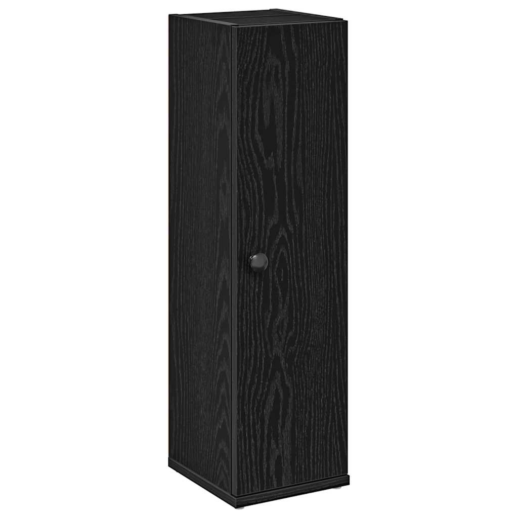 Baderomsskap Med Rulleholder Svart 20,5X22X72 Cm