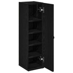 Baderomsskap Med Rulleholder Svart 20,5X22X72 Cm