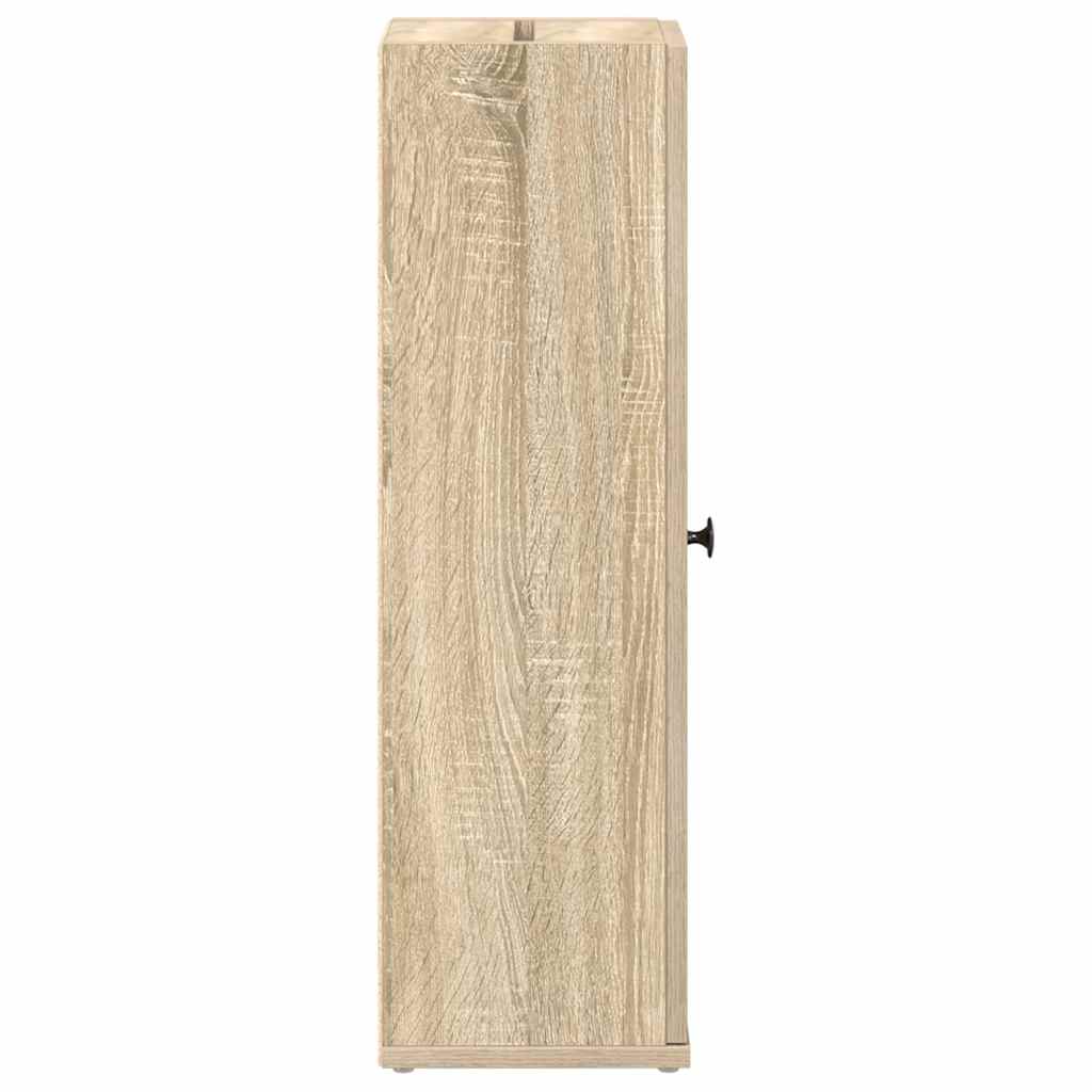 Baderomsskap Med Rulleholder Sonoma Eik 20,5X22X72 Cm