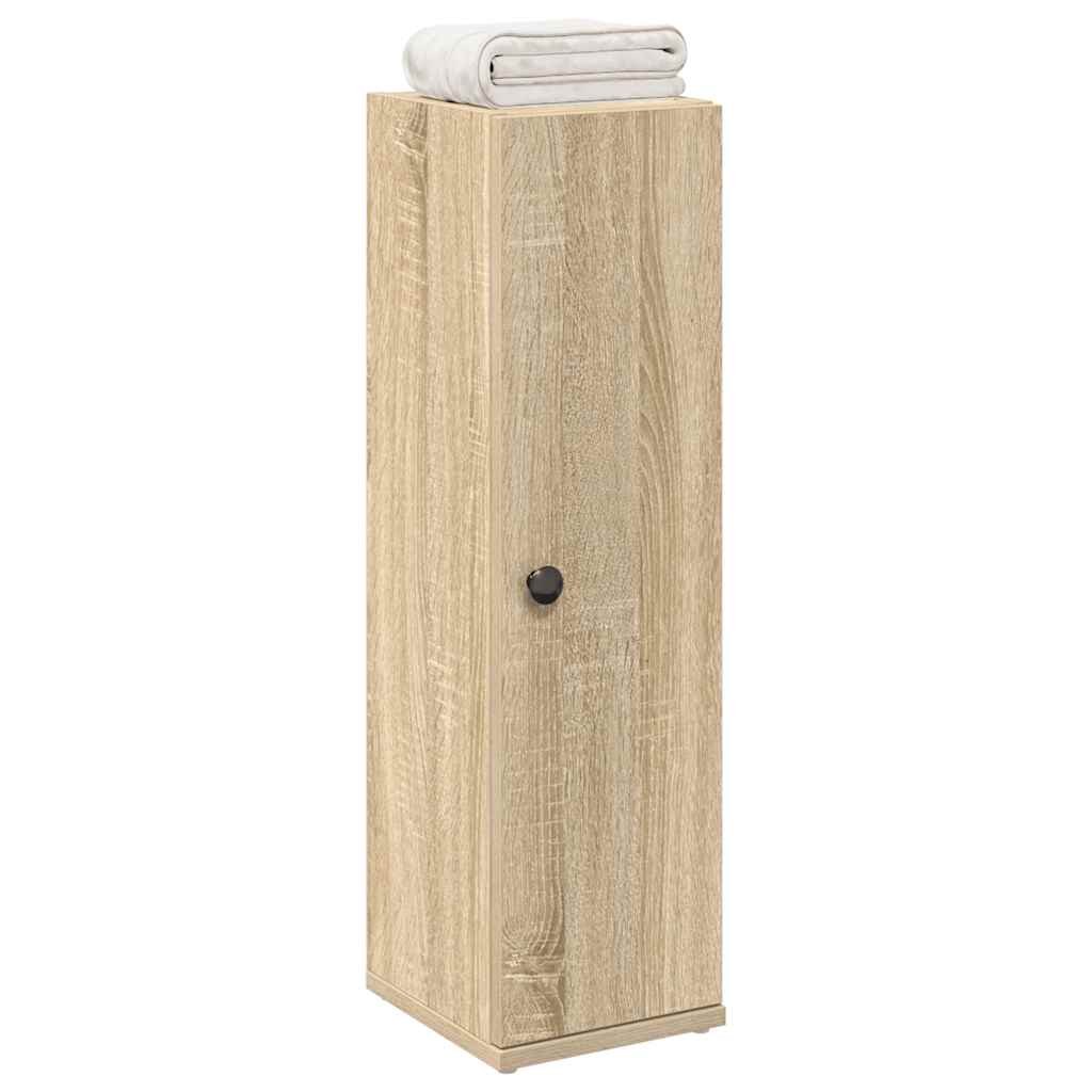 Baderomsskap Med Rulleholder Sonoma Eik 20,5X22X72 Cm