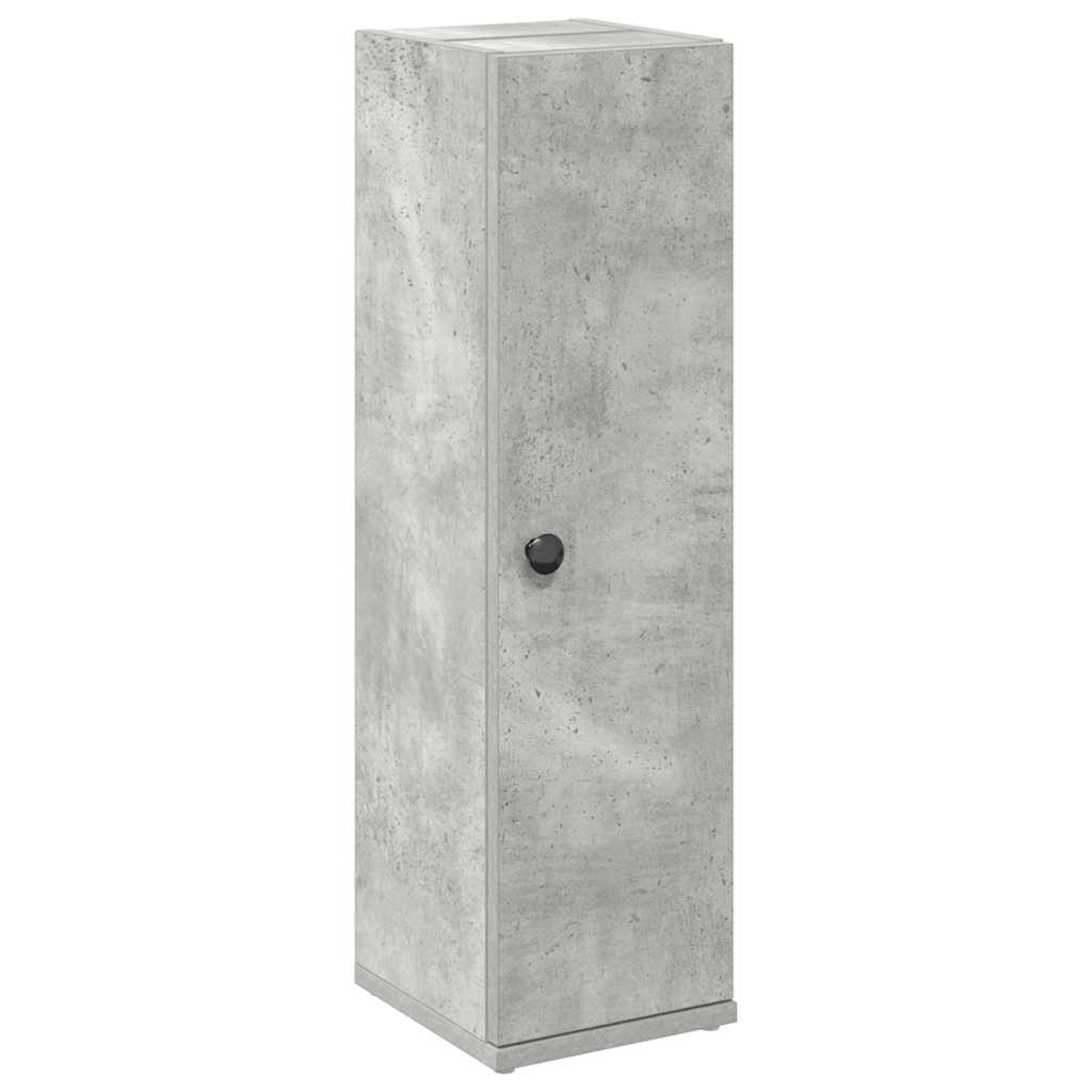 Baderomsskap Med Rulleholder Betonggrå 20,5X22X72 Cm