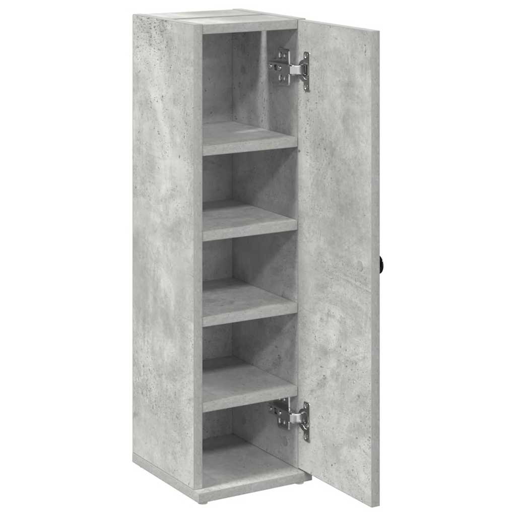 Baderomsskap Med Rulleholder Betonggrå 20,5X22X72 Cm