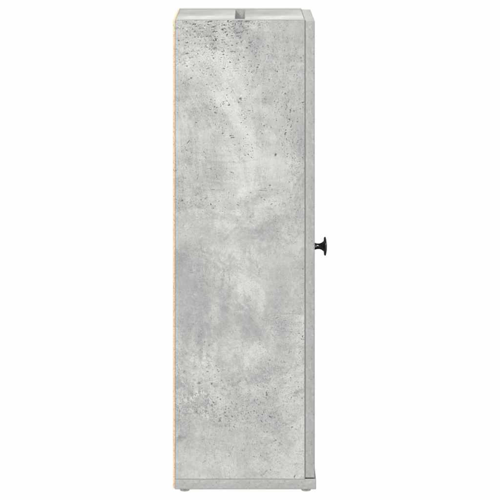 Baderomsskap Med Rulleholder Betonggrå 20,5X22X72 Cm
