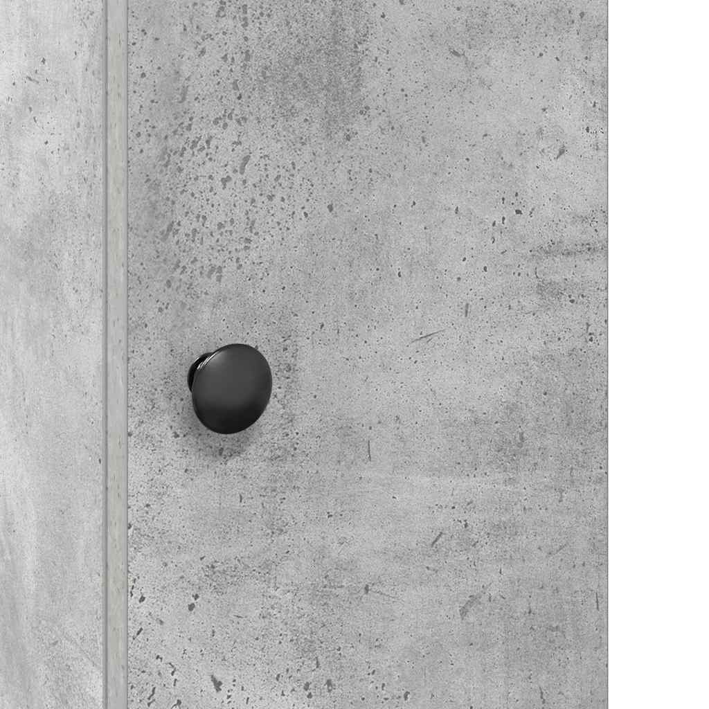 Baderomsskap Med Rulleholder Betonggrå 20,5X22X72 Cm