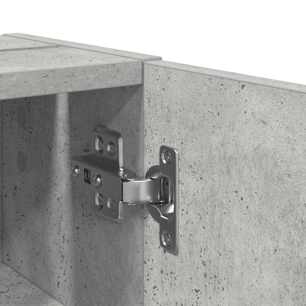 Baderomsskap Med Rulleholder Betonggrå 20,5X22X72 Cm
