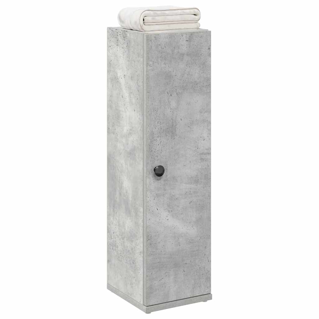 Baderomsskap Med Rulleholder Betonggrå 20,5X22X72 Cm