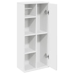 Baderomsskap Med Rulleholder Hvit 39X22X90 Cm