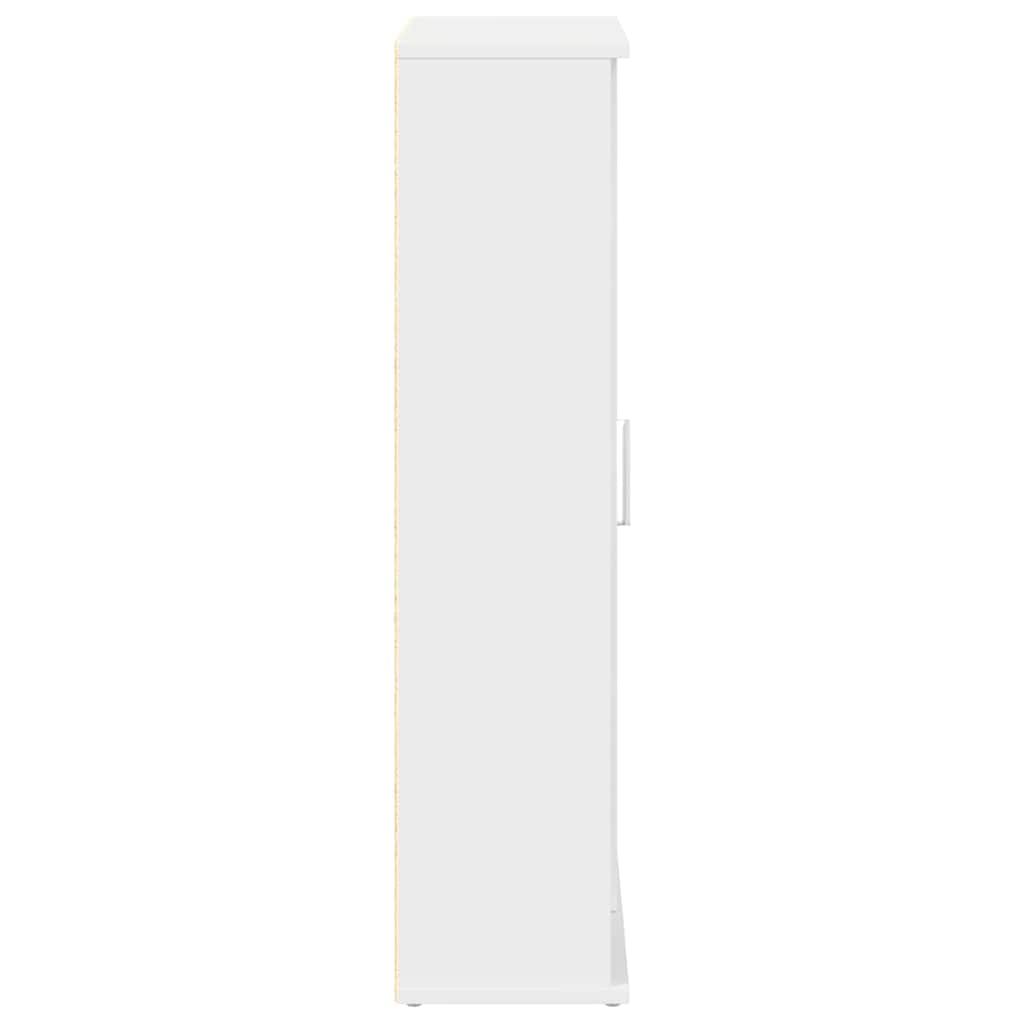 Baderomsskap Med Rulleholder Hvit 39X22X90 Cm