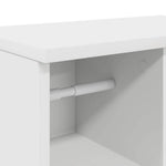 Baderomsskap Med Rulleholder Hvit 39X22X90 Cm