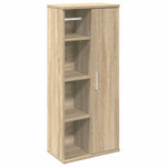 Baderomsskap Med Rulleholder Sonoma Eik 39X22X90 Cm