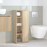 Baderomsskap Med Rulleholder Sonoma Eik 39X22X90 Cm