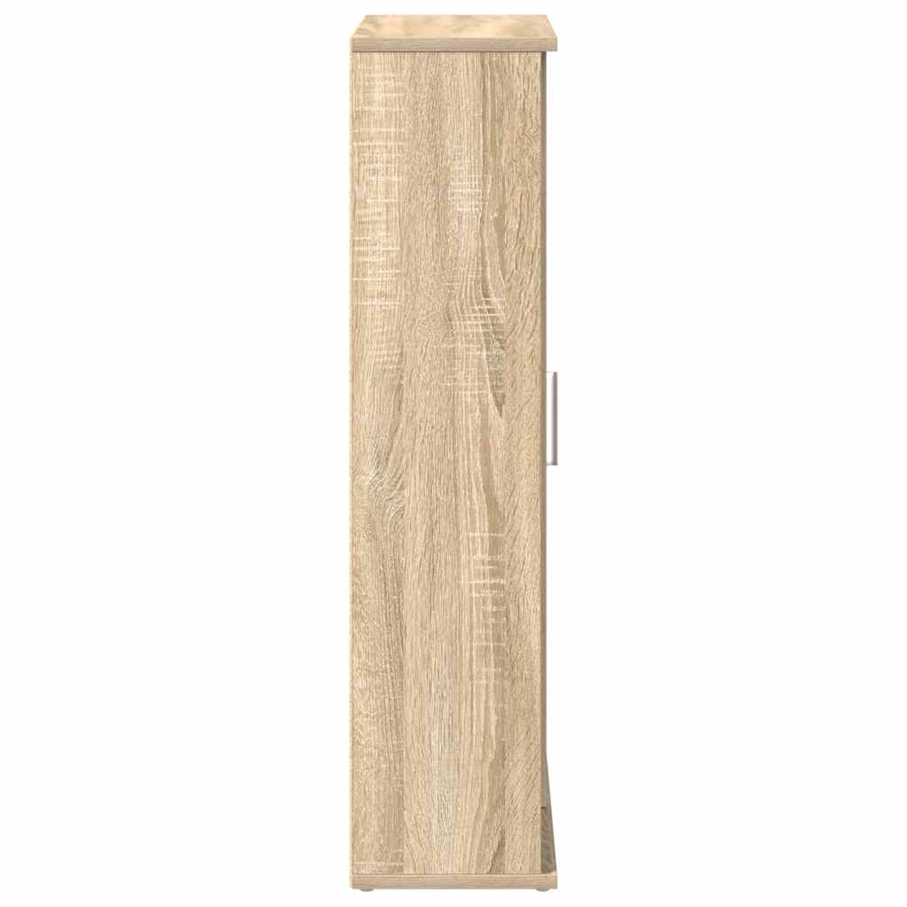 Baderomsskap Med Rulleholder Sonoma Eik 39X22X90 Cm