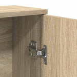 Baderomsskap Med Rulleholder Sonoma Eik 39X22X90 Cm