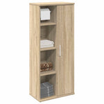 Baderomsskap Med Rulleholder Sonoma Eik 39X22X90 Cm