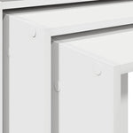 Stablebord 3 Stk Hvit Konstruert Tre