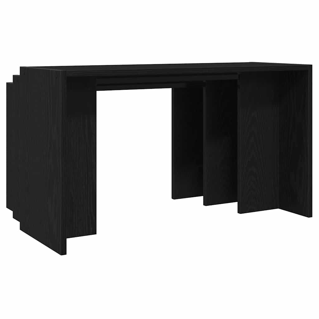 Stablebord 3 Stk Svart Konstruert Tre
