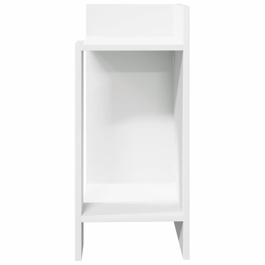 Sidebord 2 Stk Med Hylle Hvit 25,5X27X60 Cm