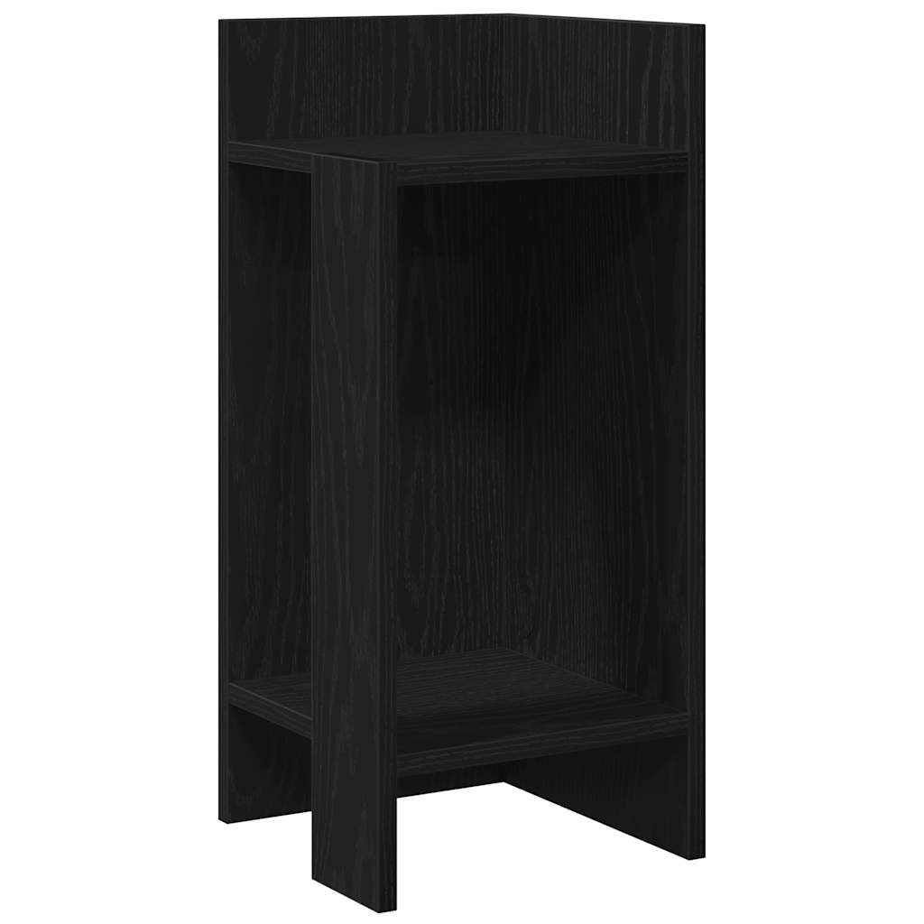 Sidebord 2 Stk Med Hylle Svart 25,5X27X60 Cm