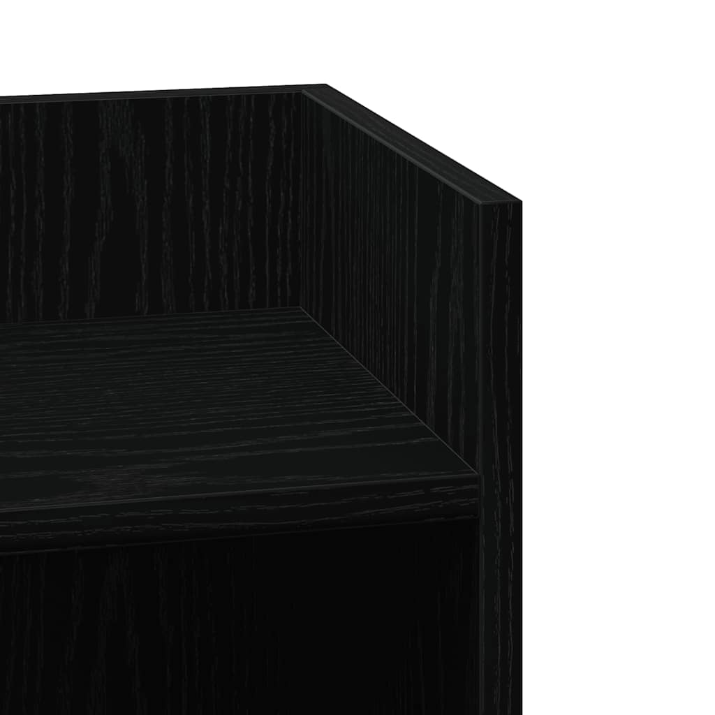 Sidebord 2 Stk Med Hylle Svart 25,5X27X60 Cm