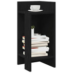 Sidebord 2 Stk Med Hylle Svart 25,5X27X60 Cm