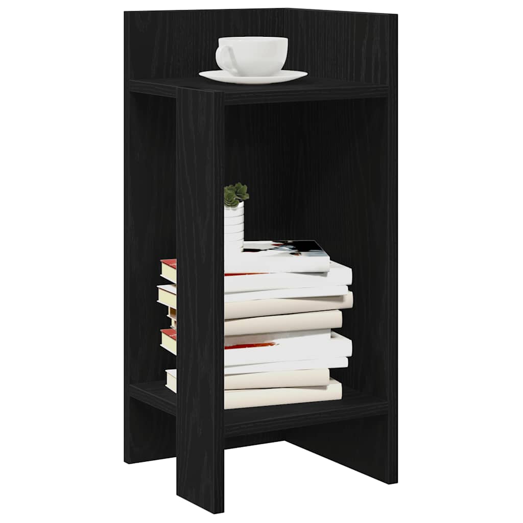 Sidebord 2 Stk Med Hylle Svart 25,5X27X60 Cm