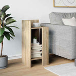 Sidebord Med Hylle Sonoma Eik 25,5X27X60 Cm