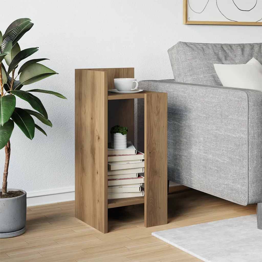 Sidebord Med Hylle Artisan Eik 25,5X27X60 Cm