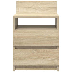 Nattbord Med 2 Skuffer Sonoma Eik 40X33X60 Cm