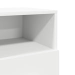Nattbord 2 Stk Med 2 Skuffer Hvit 36X36X68 Cm