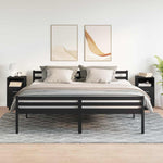 Nattbord 2 Stk Med 2 Skuffer Svart 36X36X68 Cm