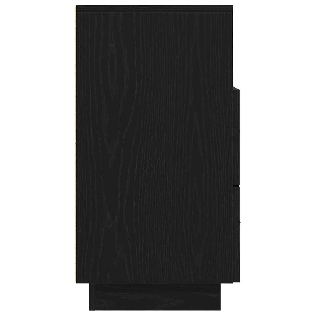 Nattbord 2 Stk Med 2 Skuffer Svart 36X36X68 Cm