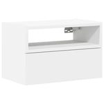 Veggmontert Nattbord Hvit 45X26X28,5 Cm
