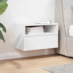 Veggmontert Nattbord Hvit 45X26X28,5 Cm
