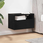 Veggmontert Nattbord Svart 45X26X28,5 Cm