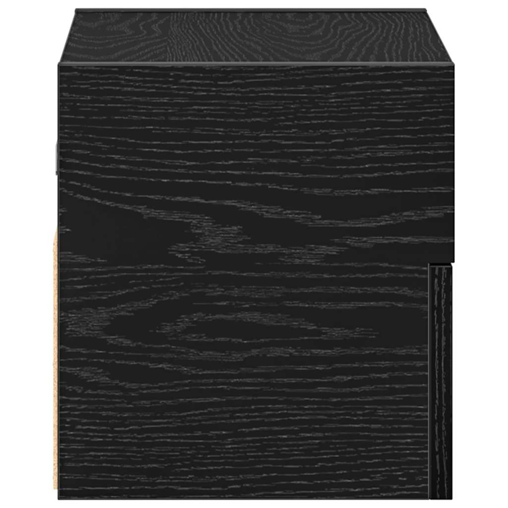 Veggmontert Nattbord Svart 45X26X28,5 Cm