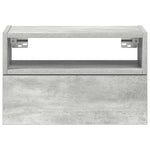 Veggmonterte Nattbord 2 Stk Betonggrå 45X26X28,5 Cm