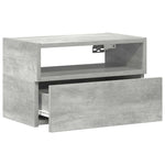 Veggmonterte Nattbord 2 Stk Betonggrå 45X26X28,5 Cm