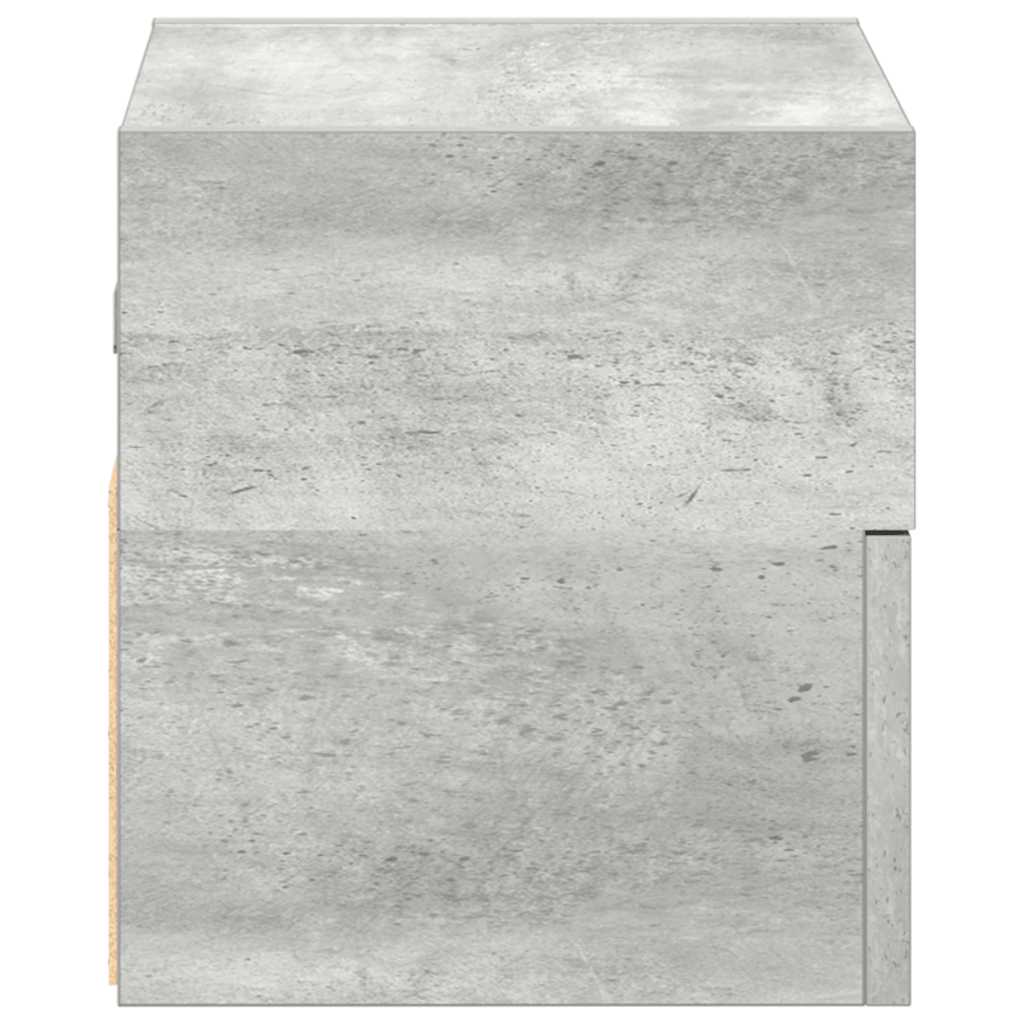Veggmonterte Nattbord 2 Stk Betonggrå 45X26X28,5 Cm