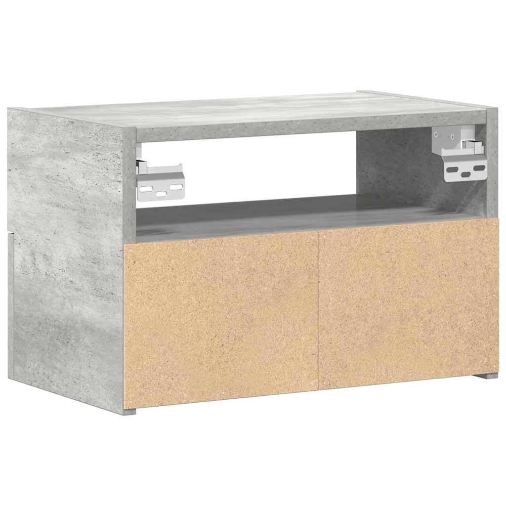 Veggmonterte Nattbord 2 Stk Betonggrå 45X26X28,5 Cm