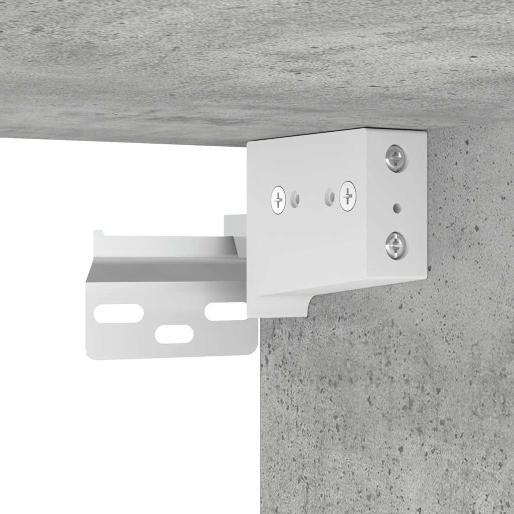 Veggmonterte Nattbord 2 Stk Betonggrå 45X26X28,5 Cm