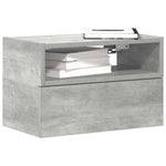 Veggmonterte Nattbord 2 Stk Betonggrå 45X26X28,5 Cm