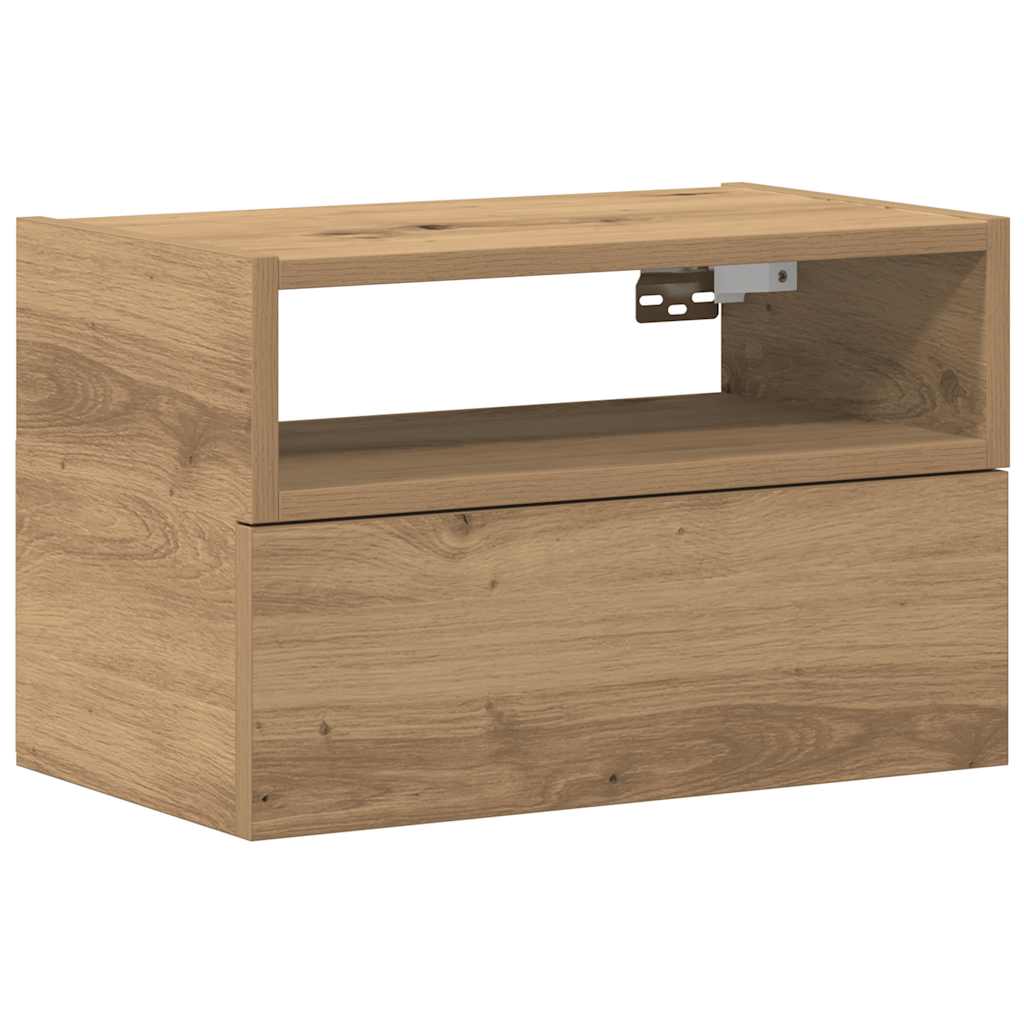 Veggmontert Nattbord Artisan Eik 45X26X28,5 Cm