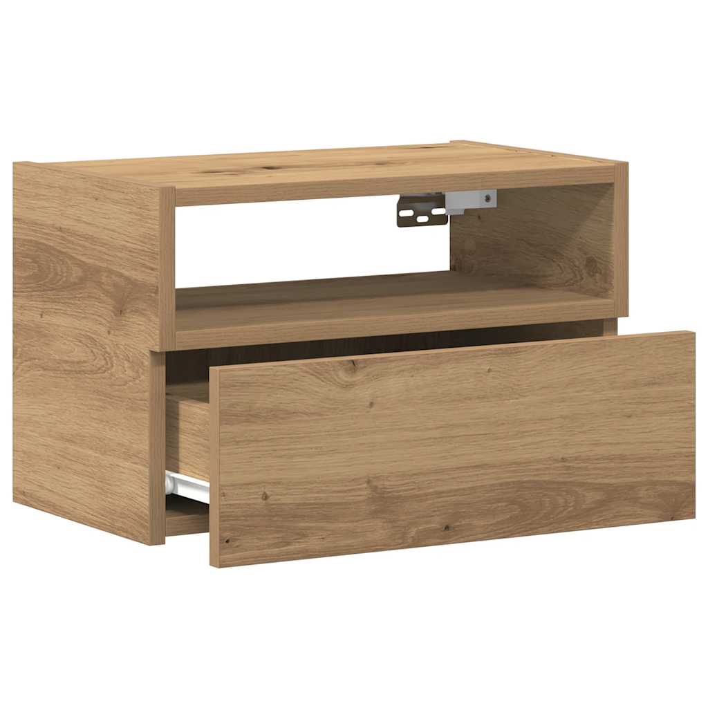 Veggmontert Nattbord Artisan Eik 45X26X28,5 Cm