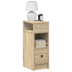 Nattbord Med Skuff Sonoma Eik 25X31X66 Cm